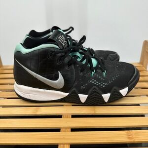 Nike Kyrie IV 4 4Y Basketball Shoes Black Silver Mint Kids Youth‎ Unisex